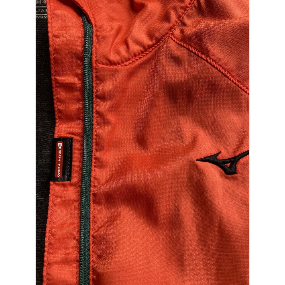 Mizuno Women's Breath Thermo Japan Engineered Full Zip Running Jacket Red Large - Picture 3 of 10